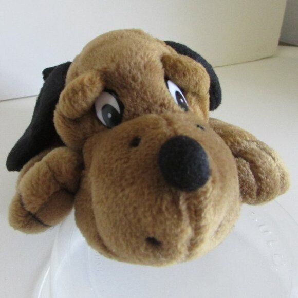 Brown Bassett Hound Dog Puppy with Black ears 7" long spotted nose PLUSH - Picture 1 of 10